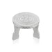 Mukkali Stool - 7 x 7 x 7 Inches | Wooden Pooja Chowki/ Silver Polish Bajot/ Patla for Home - Pooja Aasan & Bajot & Pooja Mat