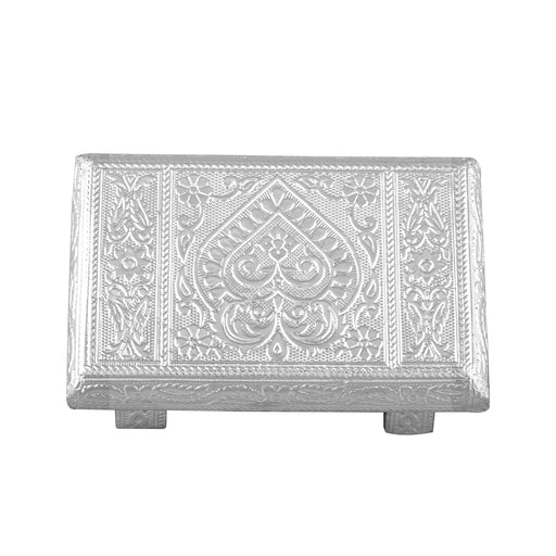 Bajot - 2 x 6 x 4 Inches | Manai/ Silver & Gold Finish Chowki/ Patla for Pooja - Pooja Aasan & Bajot & Pooja Mat