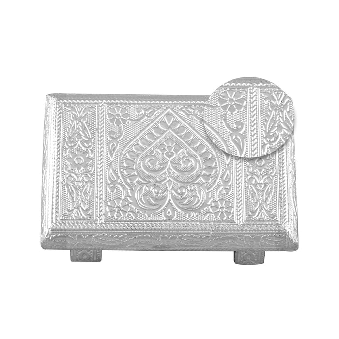 Bajot - 2 x 6 x 4 Inches | Manai/ Silver & Gold Finish Chowki/ Patla for Pooja - Pooja Aasan & Bajot & Pooja Mat