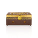 Pooja Box - 3 x 6 Inches | Gold Antique Design Jewellery Box/ Storage Box for Home - Pooja Box & Paduka