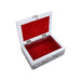 Jewellery Box - 2.75 x 7 x 5 Inches | Silver Polish Storage Box/ Designed Pooja Box for Home - Pooja Box & Paduka
