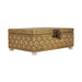 Pooja Box - 2.75 x 7 x 5 Inches | Gold Oxidised Jewellery Box/ Peacock Design Storage Box for Home - Pooja Box & Paduka