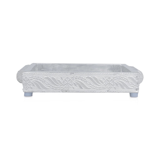Chocky Tray - 2 x 6 x 4 Inches | Silver Polish Serving Tray/ Thali Plate for Pooja - Pooja Plate & Tray