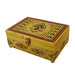 Pooja Box - 3.5 x 7 Inches | Golden Polish Box/ Storage Box/ Jewellery Box/ Meenakari Box for Home - Pooja Box