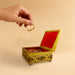 Pooja Box - 3.5 x 7 Inches | Golden Polish Box/ Storage Box/ Jewellery Box/ Meenakari Box for Home - Pooja Box