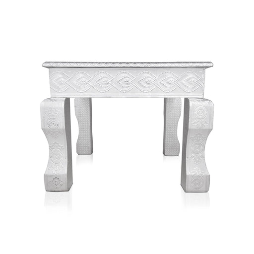 Bajot - 3 x 15 x 15 Inches | Silver Polish Chowki/ Manai Palagai for Pooja - Pooja Aasan & Bajot & Pooja Mat