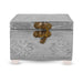 Pooja Box - 3 x 4 Inches | Storage Box/ Silver & Gold Finish Box/ Jewellery Box for Home - Pooja Box & Paduka