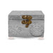 Pooja Box - 3 x 4 Inches | Storage Box/ Silver & Gold Finish Box/ Jewellery Box for Home - Pooja Box & Paduka