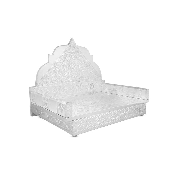 Sinhasan |  Silver & Gold Finish Aasan/ Meenakari Chowki/ Bajot for Deity - Pooja Aasan & Bajot & Pooja Mat