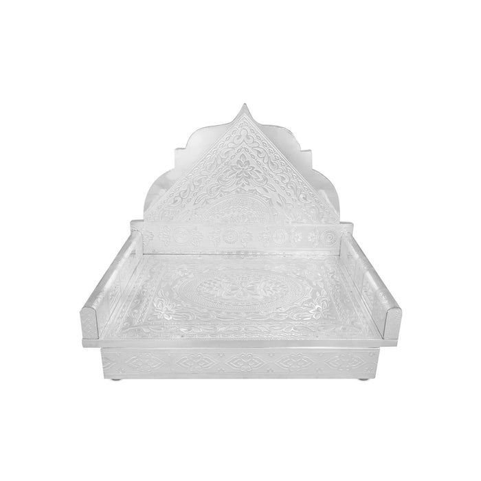 Sinhasan |  Silver & Gold Finish Aasan/ Meenakari Chowki/ Bajot for Deity - Pooja Aasan & Bajot & Pooja Mat