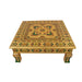 Pooja Chowki - 24 x 24 Inches | Wooden Bajot/ Gold Polish & Meenakari Design Patla/ Manai Palagai for Home - Pooja Aasan & Bajot & Pooja Mat