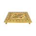 Patla - 15 x 21 Inches | Gold Meenakari Design Manai Palagai / Chowki for Pooja - Bajot