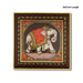 Elephant Design Tanjore Glass Painting Photo Frame - 8 x 8 Inches | Thanjavur Glass Painting Wall Decor - Hindu God Photos & Frames