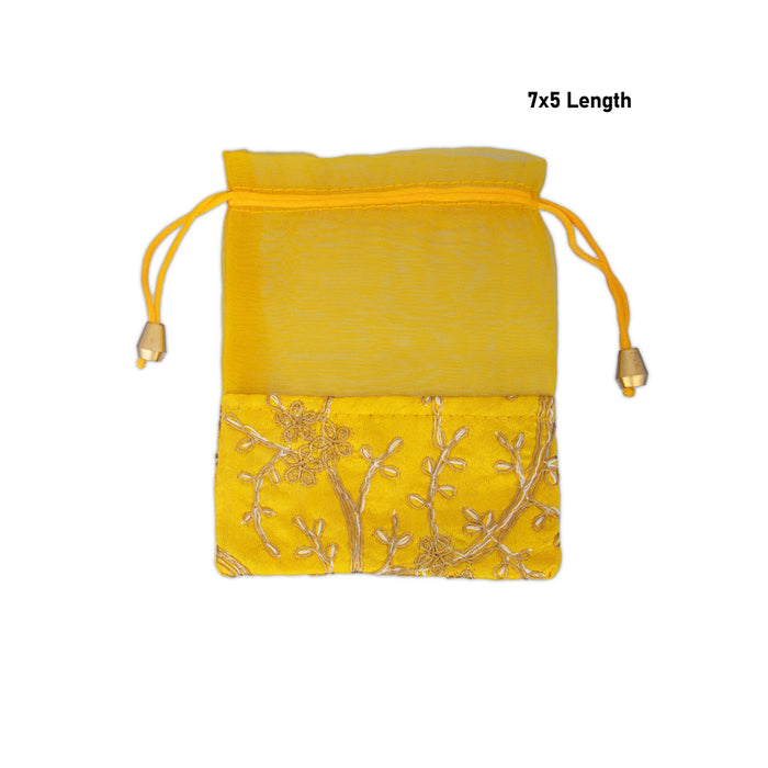Thamboolam Bag Set - 7 x 5 Inches | 5 Pcs/ Embroidery Thambula Pai/ Tambula Bag for Wedding - Bags & Pouches