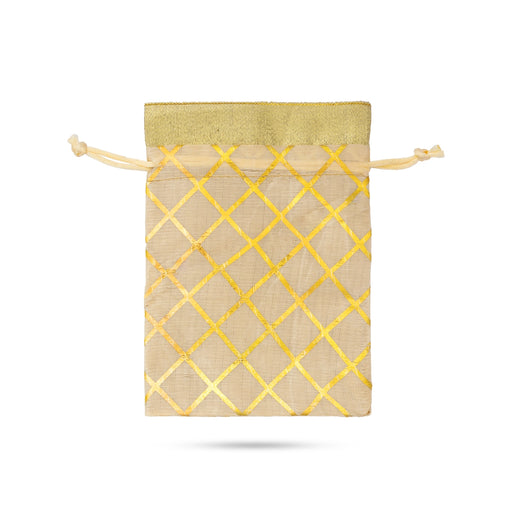 Thamboolam Bag Set - 5.5 x 4 Inches | 10 Pcs/ Return Gift Bag / Tambulam Gift Pouch for Festive Occasions - Bags & Pouches