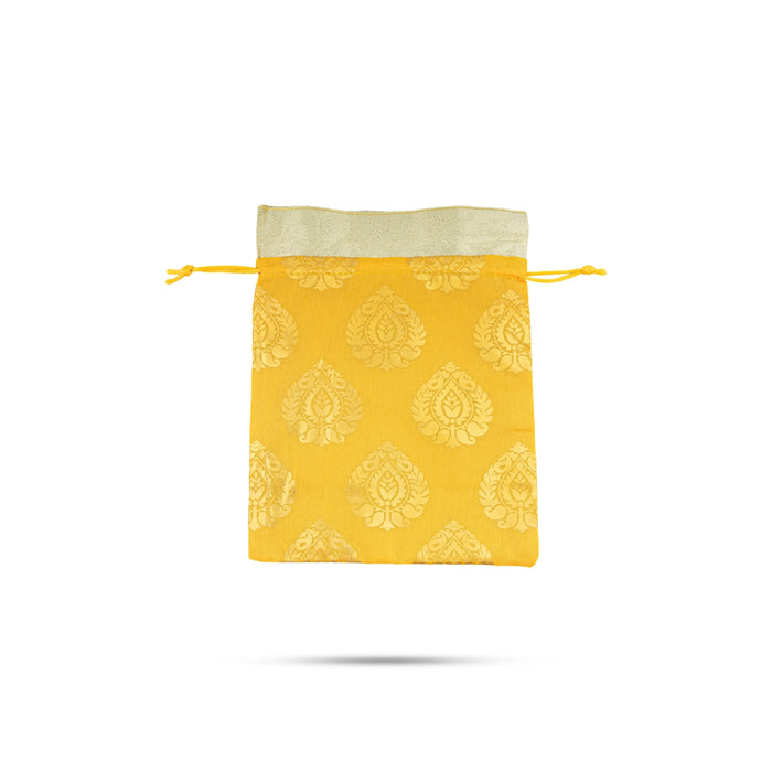 Thamboolam Bag Set - 9 x 7 Inches | 5 Pcs/ Jari Design Potli Bag/ Tambula Bag for Wedding/ Assorted Colour - Bags & Pouches