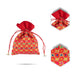 Thamboolam Bag Set - 9 x 7 Inches | 5 Pcs/ Brocade Material Potli Bag/ Tambula Bag for Wedding/ Assorted Colour - Bags & Pouches