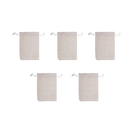 Thamboolam Bag Set - 7 x 5 Inches | 5 Pcs/ Potli Bag/ Cotton Jute Bag/ Tambula Bag for Wedding/ Assorted Colour - Bags & Pouches