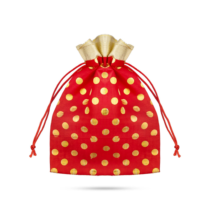 Thamboolam Bag Set - 9 x 7 Inches | 5 Pcs/ Wedding Return Gift Bag / Tambulam Pouch / Potli Bag for Festivals