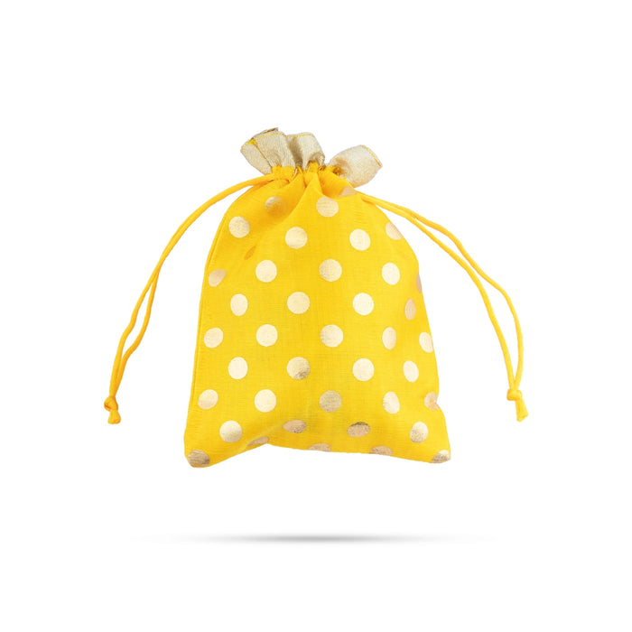 Thamboolam Bag Set - 7 x 5 Inches | 5 Pcs/ Jari Design Potli Bag/ Tambula Bag for Wedding/ Assorted Colour - Bags & Pouches