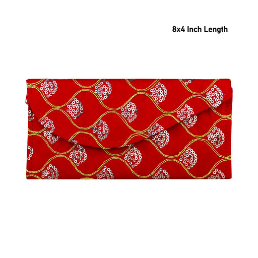 Hand Purse - 8 x 4 Inches | Embroidery Hand Pouch/ Wallet For Daily Use And Ethnic Outfit - Bags & Pouches