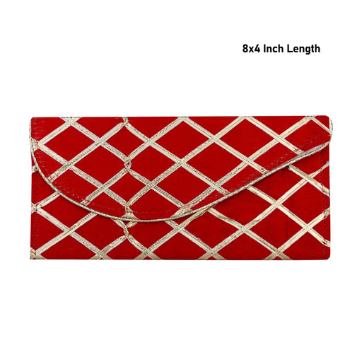 Hand Purse - 8 x 4 Inches | Hand Pouch/ Wallet For Carrying Essentials During Events And Casual Outing - Bags & Pouches