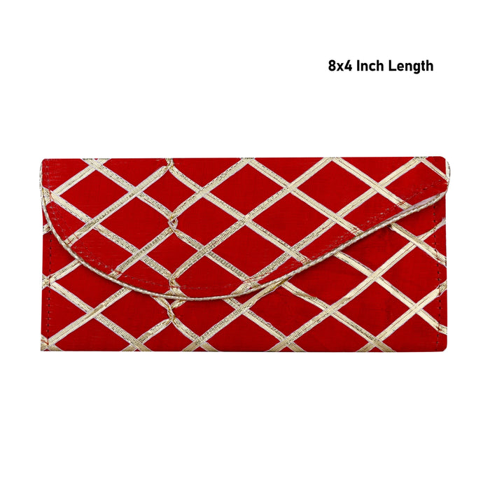 Hand Purse - 8 x 4 Inches | Hand Pouch/ Wallet For Carrying Essentials During Events And Casual Outing - Bags & Pouches