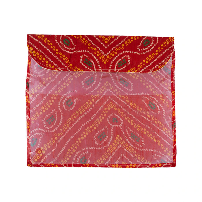 Saree Pouch Velcro - 17 x 14 Inches | 2 Pcs / Transparent Storage Bag / Saree Organizer