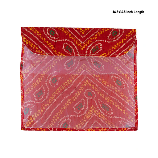 Saree Pouch Velcro - 17 x 14 Inches | 2 Pcs / Transparent Storage Bag / Saree Organizer - Bags & Pouches