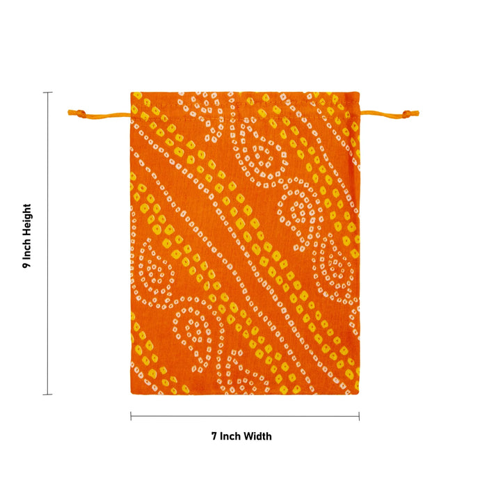 Thamboolam Bag Set - 9 x 7 Inches | 5 Pcs/ Potli Bag/ Gift Bag/ Tambula Bag for Wedding