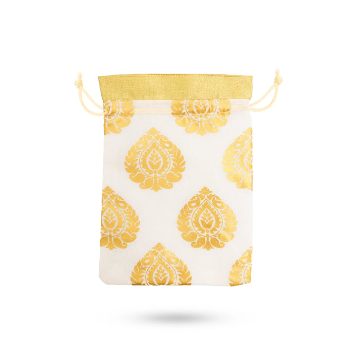 Thamboolam Bag Set - 7 x 5 Inches | 5 Pcs/ Tambulam Gift Bag / Return Gift Pouch for Pooja