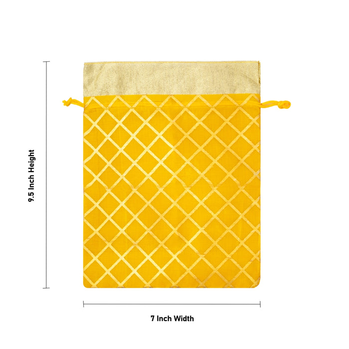 Thamboolam Bag Set - 9.5 x 7 Inches | 5 Pcs/ Reusable Gift Bag / Tambulam Carry Bag for Weddings