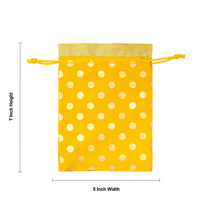 Thamboolam Bag Set - 7 x 5 Inches | 5 Pcs/ Tambulam Gift Bag / Return Gift Pouch for Pooja