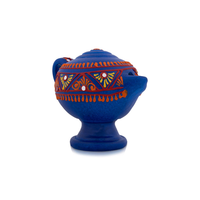 Magic Lamp with Base - 5 x 5.5 Inches | Terracotta Lamp/ Terracotta Clay Diya for Home - Decorative Lamp
