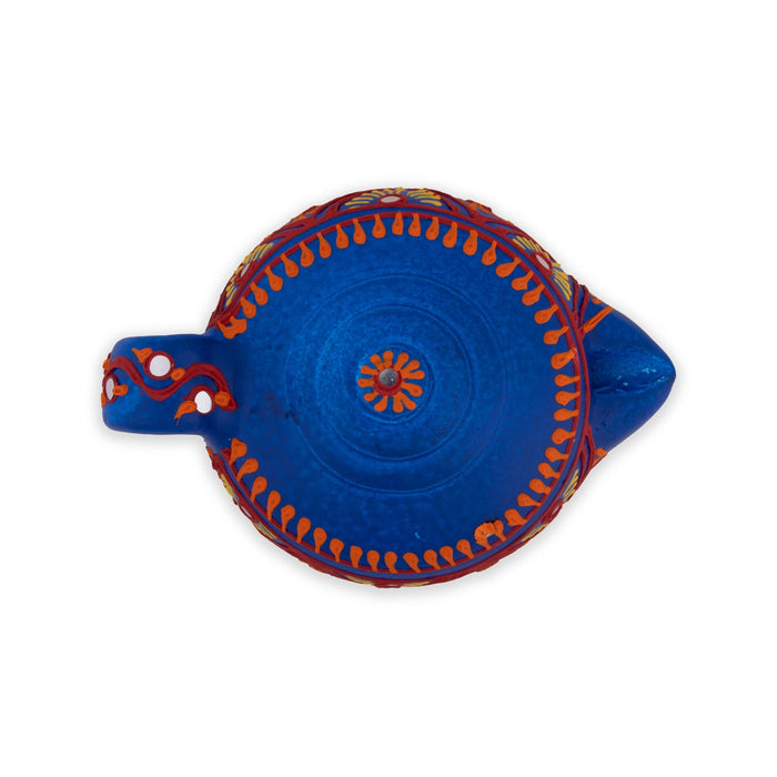 Magic Lamp with Base - 5 x 5.5 Inches | Terracotta Lamp/ Terracotta Clay Diya for Home - Decorative Lamp