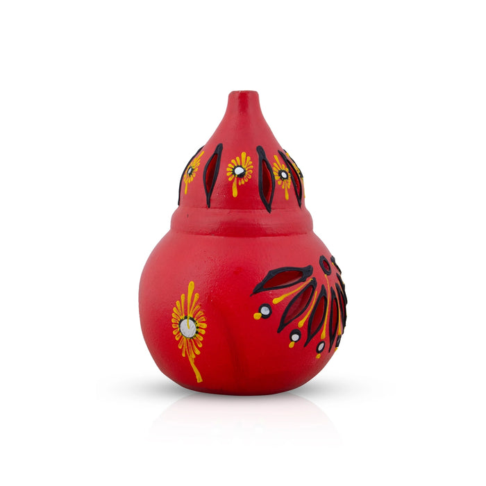 Diya Holder - 8 x 5.5 Inches | Terracotta Clay Lamp Holder/ Kalasa Design Deep Holder for Home