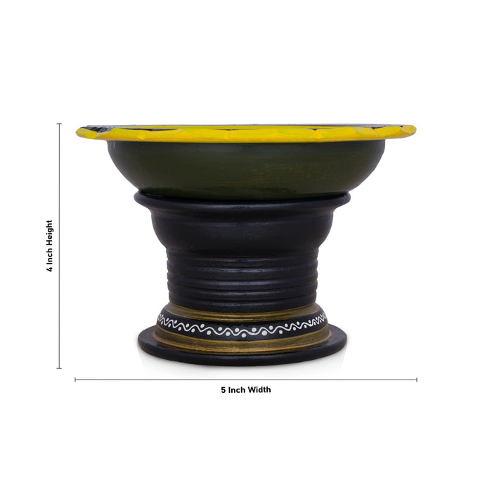 Urli Stand - 4 x 5 Inches | Terracotta Clay Uruli Stand / Flower Pot Stand for Home Decor