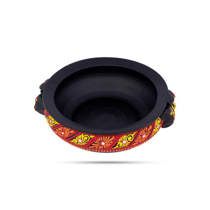 Urli - 3 x 7.5 Inches | Terracotta Clay Decorative Uruli/ Flower Pot for Home Decor - Uruli & Flower Pot