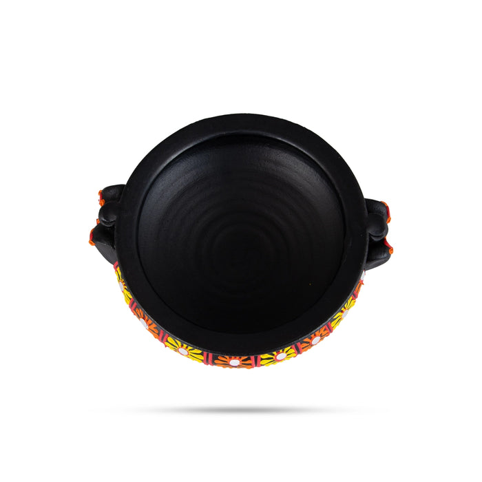 Decorative Flower Pot- 2 X 4.5 Inches | Terracotta Clay Uruli/Urli For Traditional Decor & Festive Arrangements - Uruli & Flower Pot