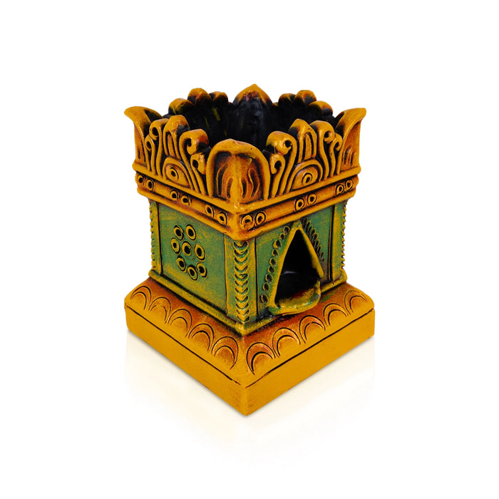 Tulasi Maadam Terracotta Golu Bommai - 9 x 7 Inches | Giri Golu Doll/ Navaratri Golu Bomma/ Gombe/ Bommai - Terracotta Kolu Bommai