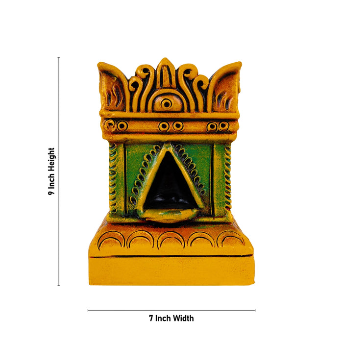 Tulasi Maadam Terracotta Golu Bommai - 9 x 7 Inches | Giri Golu Doll/ Navaratri Golu Bomma/ Gombe/ Bommai - Terracotta Kolu Bommai