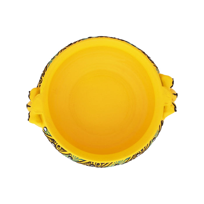 Urli - 3 x 7 Inches | Terracotta Clay Decorative Uruli/ Flower Pot for Home Decor - Uruli & Flower Pot