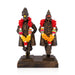 Vitthal Rukmini Murti Standing On Base - 8 x 5.5 Inches | Resin Idol/ Vitthal Rakhumai Murti for Pooja - Fibre Murties