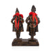 Vitthal Rukmini Murti Standing On Base - 8 x 5.5 Inches | Resin Idol/ Vitthal Rakhumai Murti for Pooja - Fibre Murties