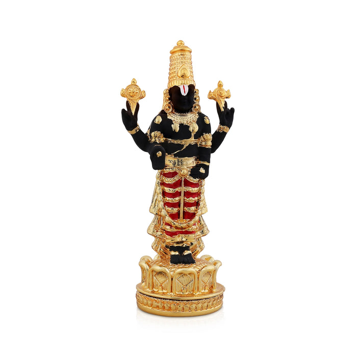 Balaji Standing On Base Murti - 4 Inches | Resin Balaji Idol / Balaji Statue for Home & Pooja - Fibre Murties