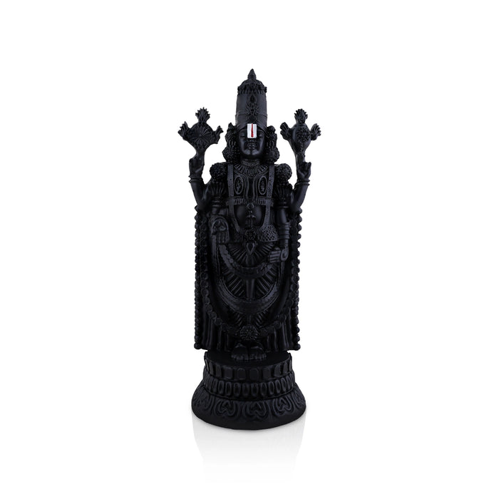 Balaji Murti - 11.5 x 5 Inches | Black Balaji Standing Statue/ Tirupati Balaji Idol for Pooja