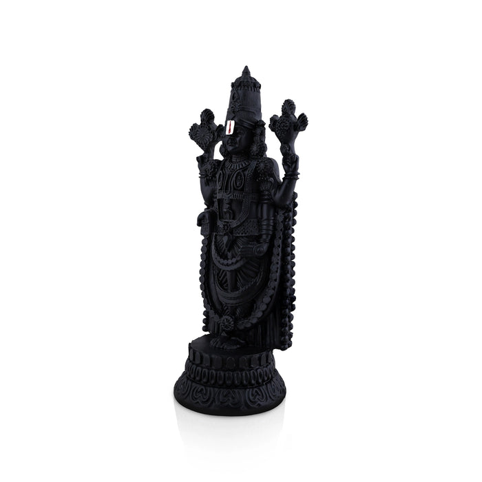Balaji Murti - 11.5 x 5 Inches | Black Balaji Standing Statue/ Tirupati Balaji Idol for Pooja