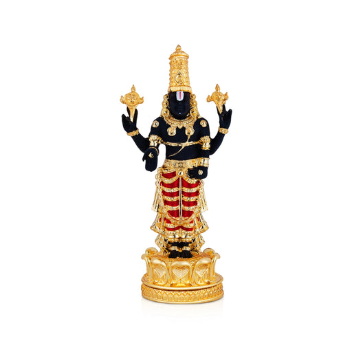 Perumal Standing on Base Murti - 8 x 3.5 Inches | Resin Balaji Idol / Perumal Statue For Home & Pooja - Fibre Murties