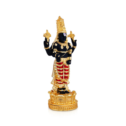 Perumal Standing on Base Murti - 8 x 3.5 Inches | Resin Balaji Idol / Perumal Statue For Home & Pooja - Fibre Murties