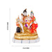 Lord Shiva Family - 6.5 x 5 Inches | Marble Dust Shivan Family Idol / Shiva Family Statue for Pooja - Fibre Murties
